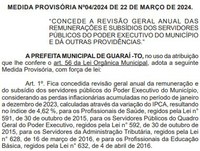 Câmara valida MP que instituiu data base de 4,62% para todos os servidores municipais de Guaraí